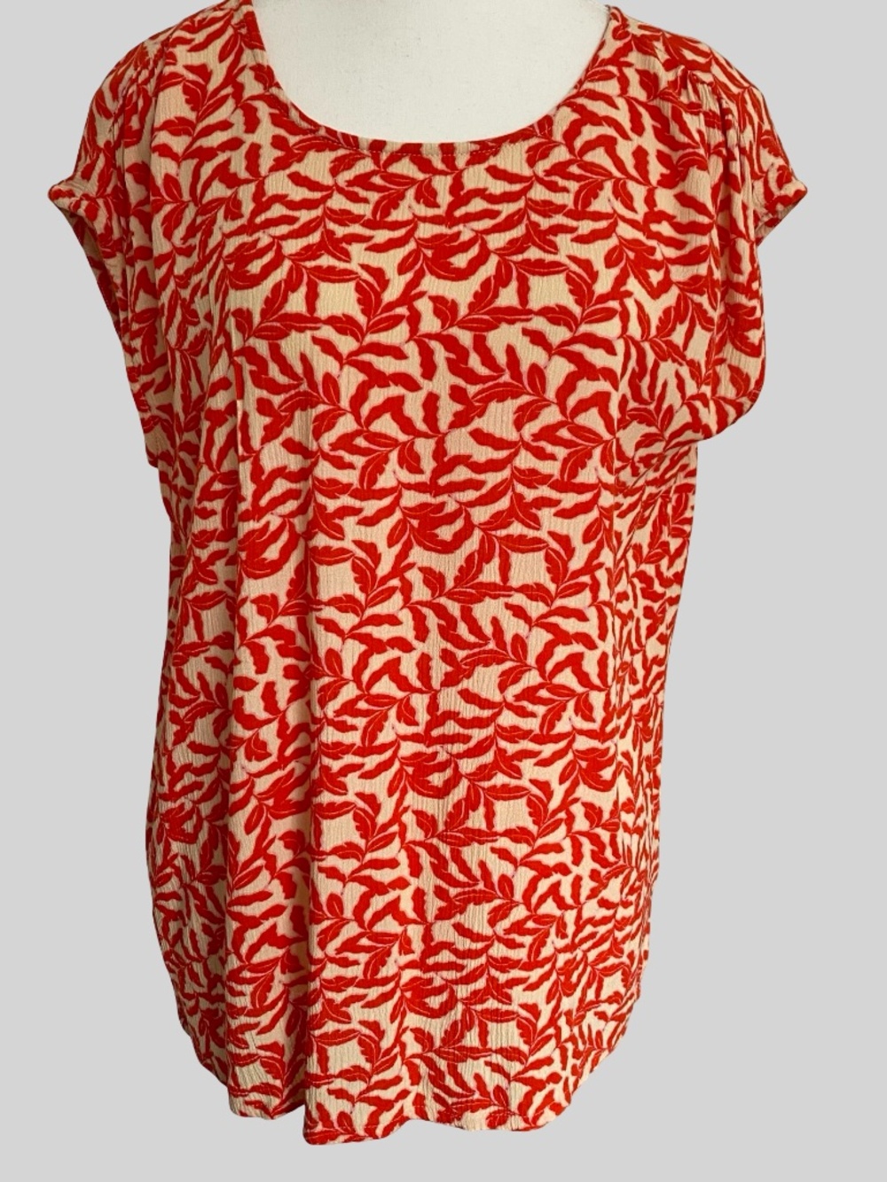 Soaked Oversized Sleeveless Orange Summer Vacation Top- Sz-M